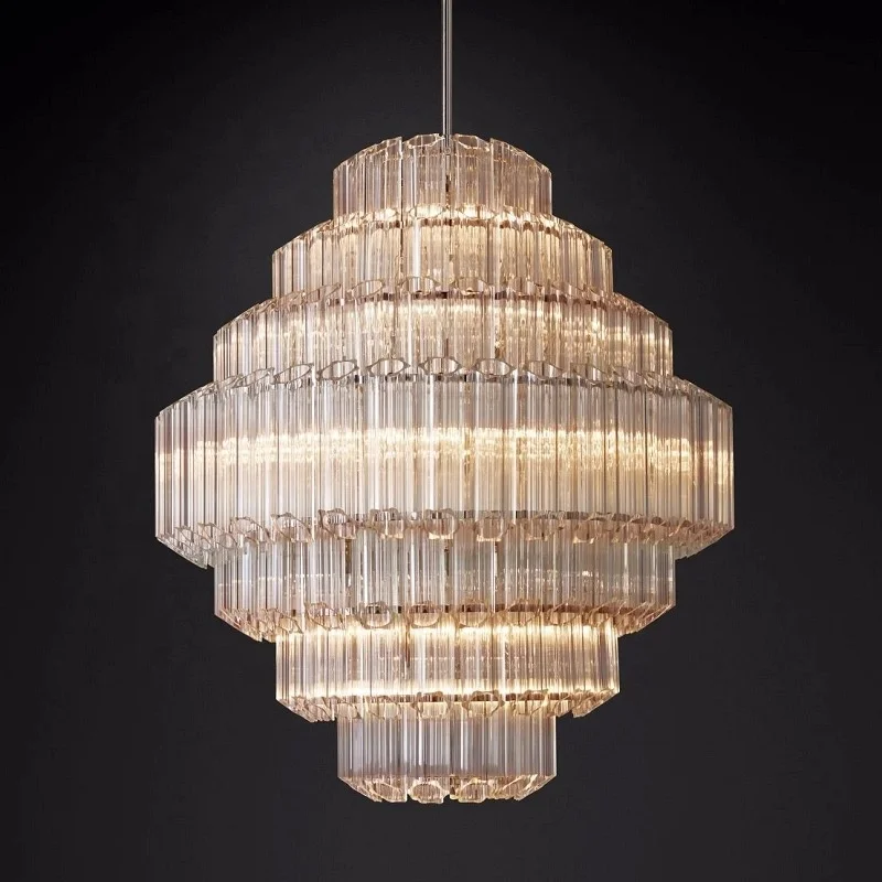 Modern large and round hand blown murano plum blossom crystal glass spiral decoration chandelier for weddings living room