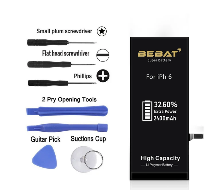 Hot sale high capacity replacement digital phone battery 6G 6SPlus 7Plus 8Plus X battery for iphone