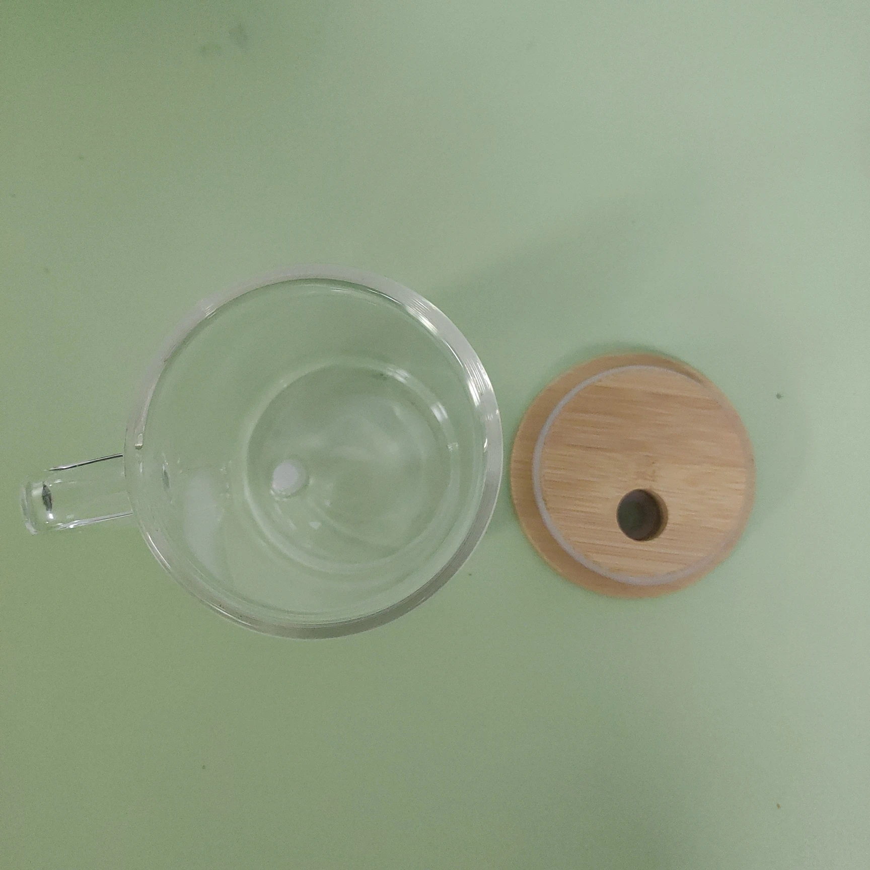 Wholesale 15oz 16 oz 17oz Sublimation mug Clear Frosted Double-wall snow globe glass can cups pre-drilled 16oz With Handle