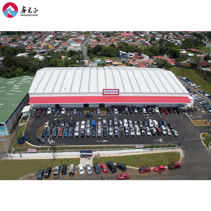 Fast-built Steel Structure Building Prefabricated  Supermarket Prefab Shop  Shopping mall Commercial