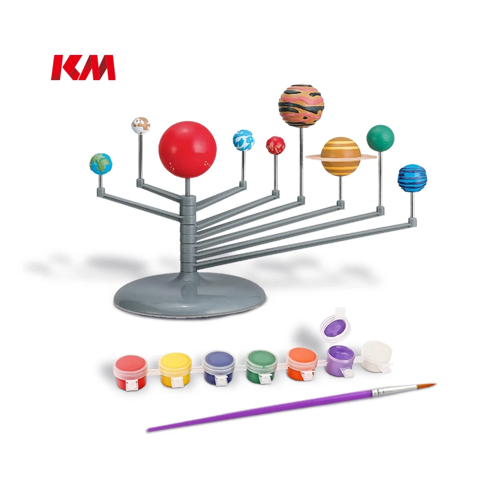 hot selling solar system assorted planet mold colour pigment planet tarium instruction book