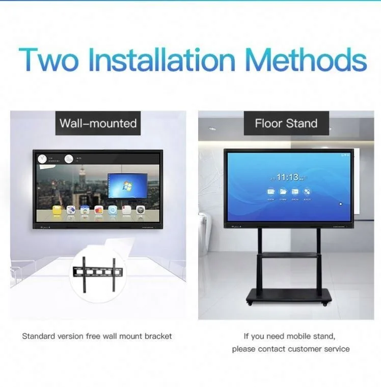 White Board interactive flat panel Infrared 10 Points Touch Screen 65 Inch Whiteboard smart board for School