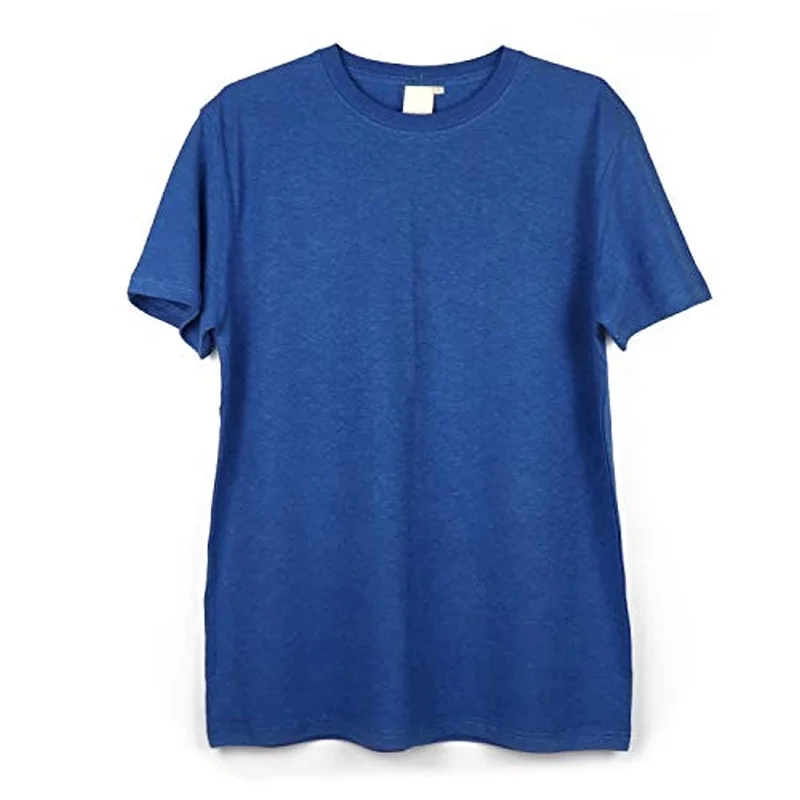 High Quality Eco Friendly Hemp T Shirts Crew Neck Organic Cotton Hemp T-Shirts Drop Shoulder Casual Mens Hemp T Shirt