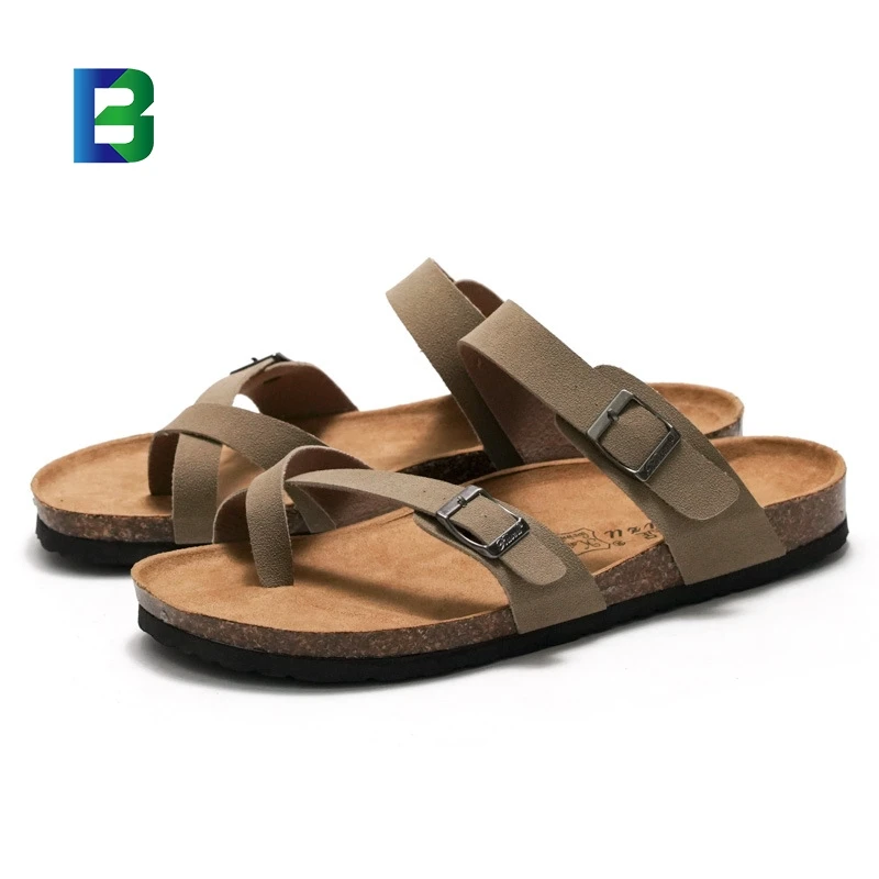 Barchon Custom Buckle Strap Flat Wholesale Women Woman Cork Birken Shoes Slippers Sandals Stock Mayari For Men Woman