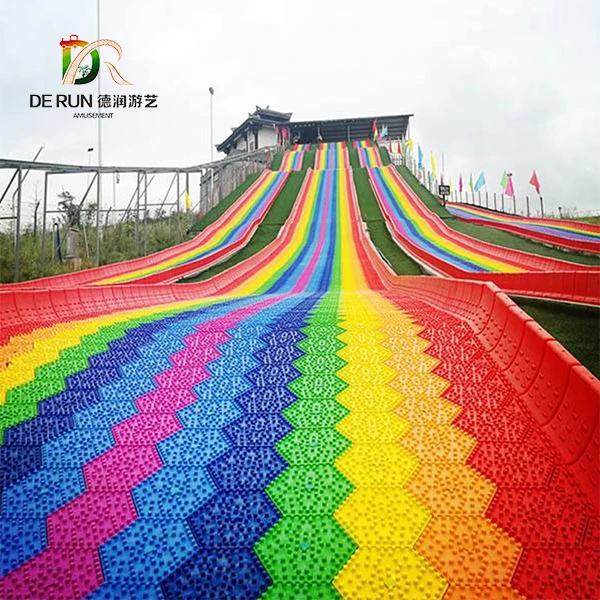 
Hot Sale Most Popular Outdoor Playground Equipment Amusement Rides Rainbow Dry Snow Slide 