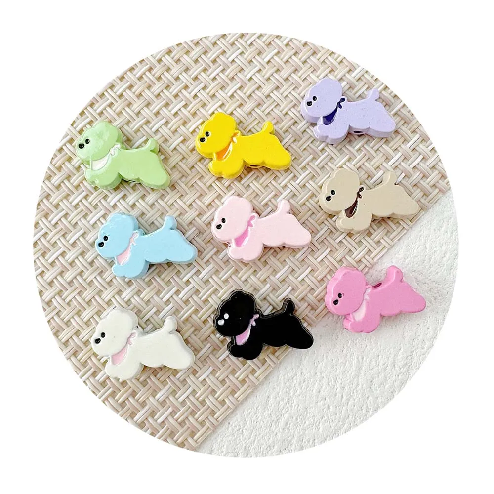 100PCS Zinc Alloy Paint Colors Cartoon Cat Dog Beads Loose Spacer for Jewelry Making DIY Bracelet Necklace Accessories