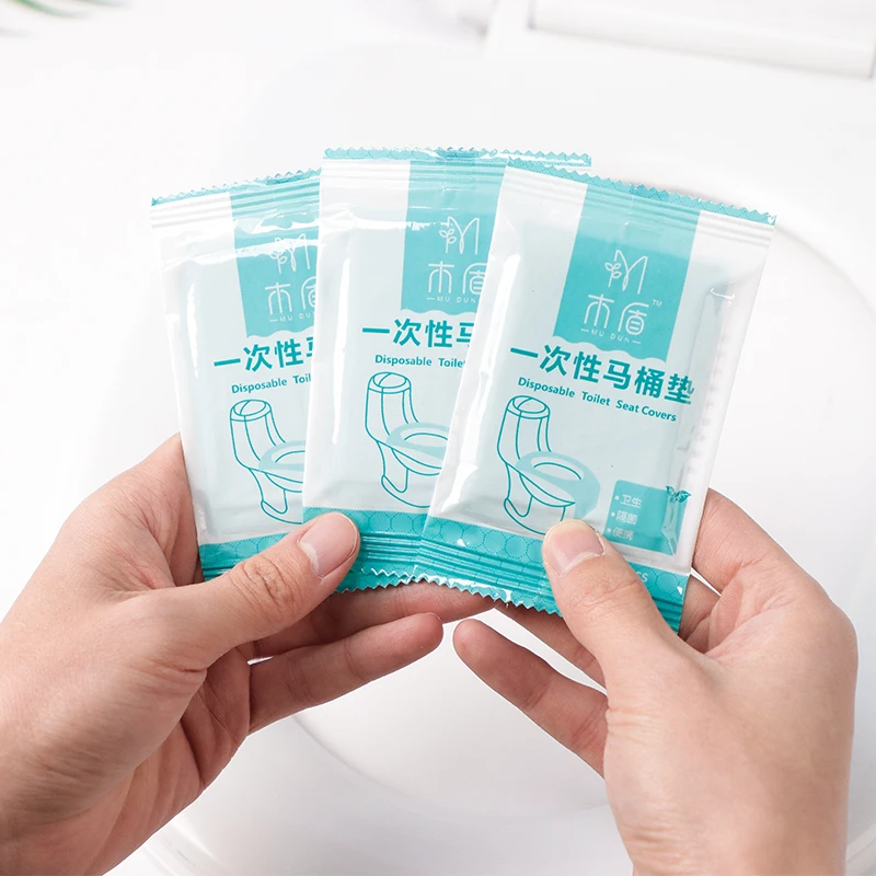 Wholesale Cartoon Design Portable Bathroom Flushable White Toilet Seat Cover Waterproof Disposable Paper Cover