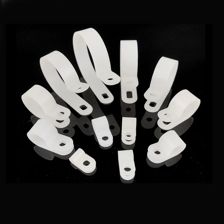 Plastic Nylon R Type Cable Clamp For Wire
