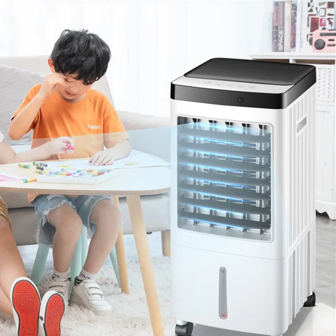 YD0489 10L refrigeration small air cooler fan remote control water air conditioning fans cooling bladeless tower fan