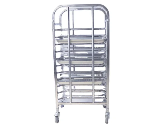 Hotel Bakery Cooling Tray Rack Stainless Steel Trolley Cart