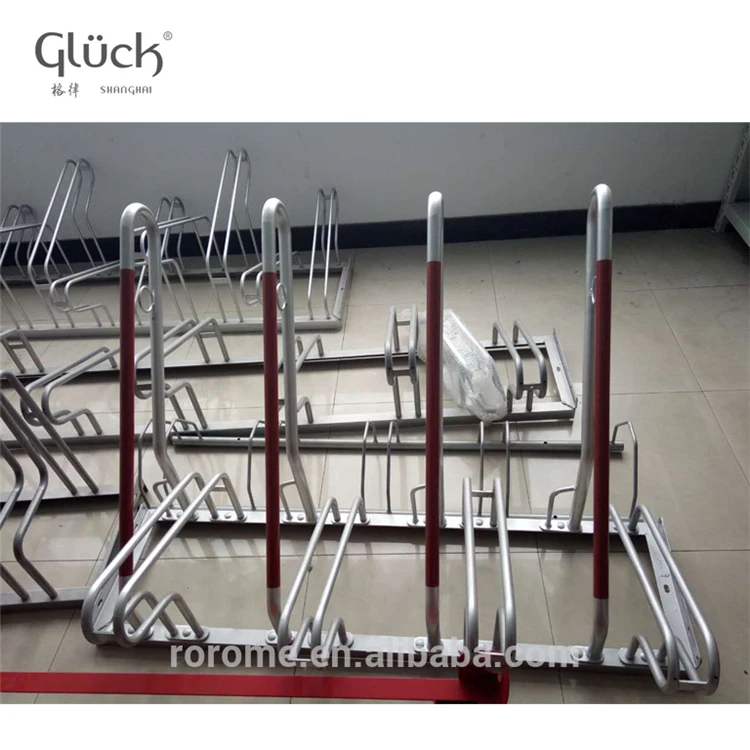 ISO 9001 certified high quality metal floor mounted car bike racks one-side 4 units rack China factory direct supply