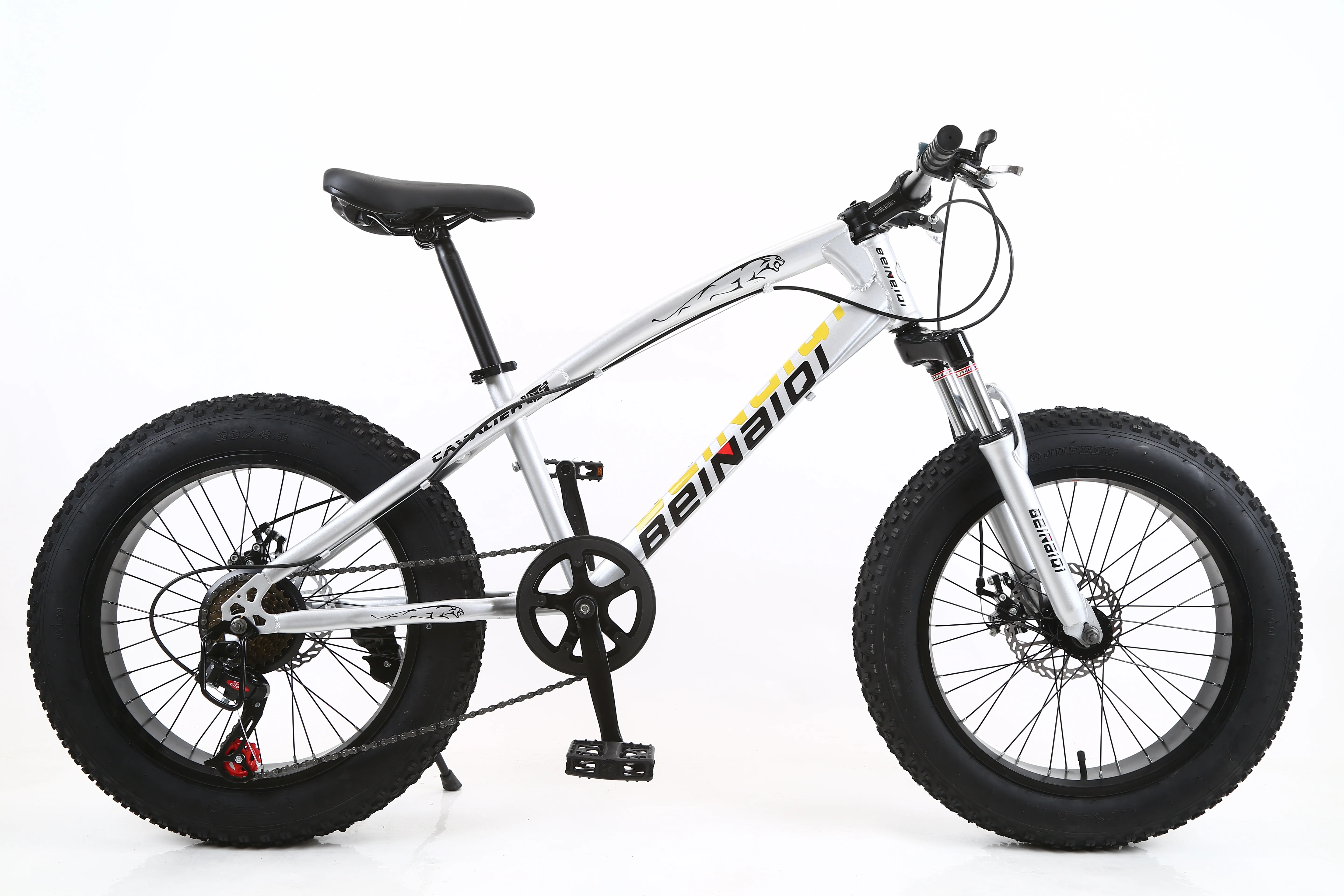 7-Speed Adult Steel Frame Front and Rear Brakes Mens and Womens Fat Tire Mountain Bike Snow Bike