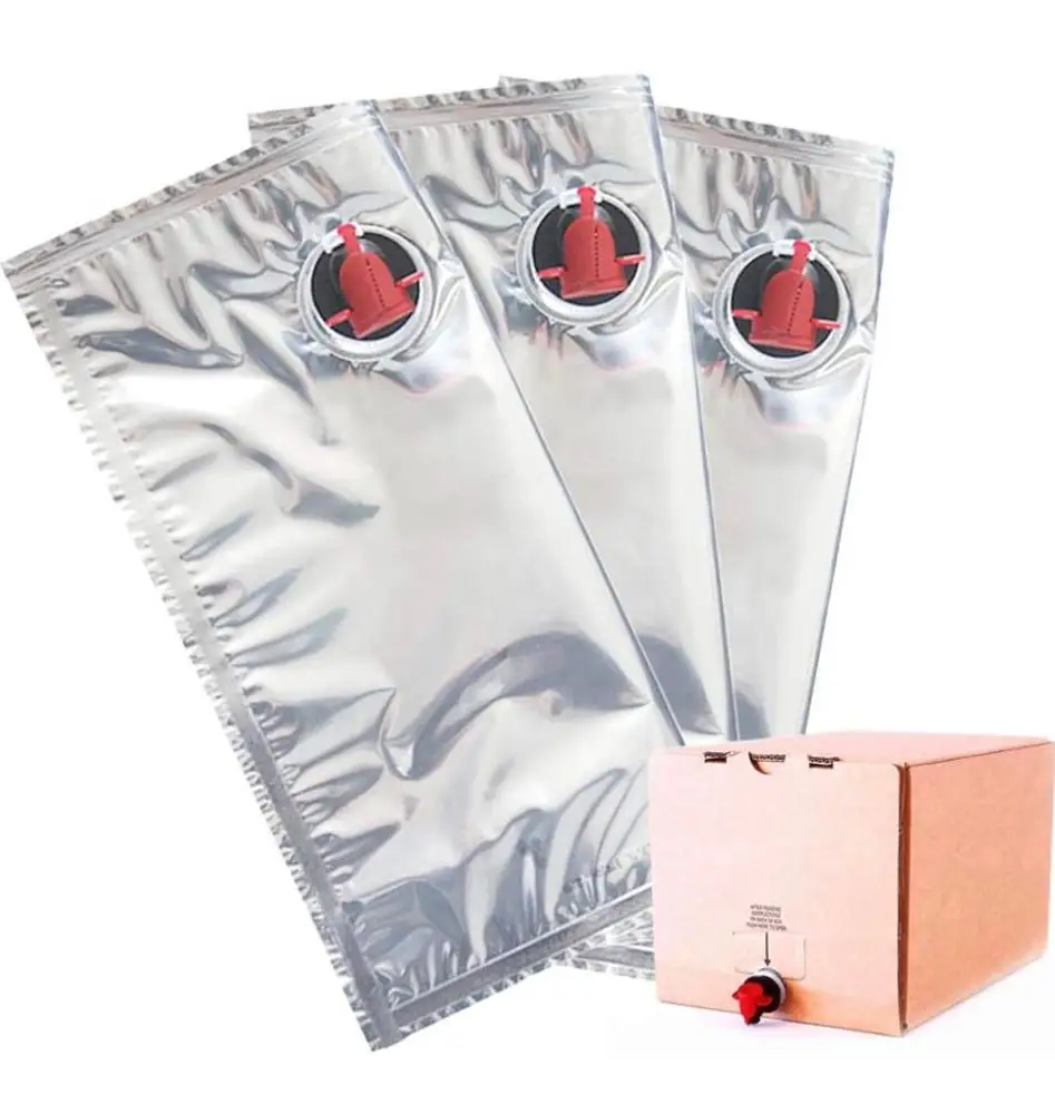RTS 2L 3L 5L 10L aluminum foil BIB bag wine bladders bag in box wine bib bag in box with vitop