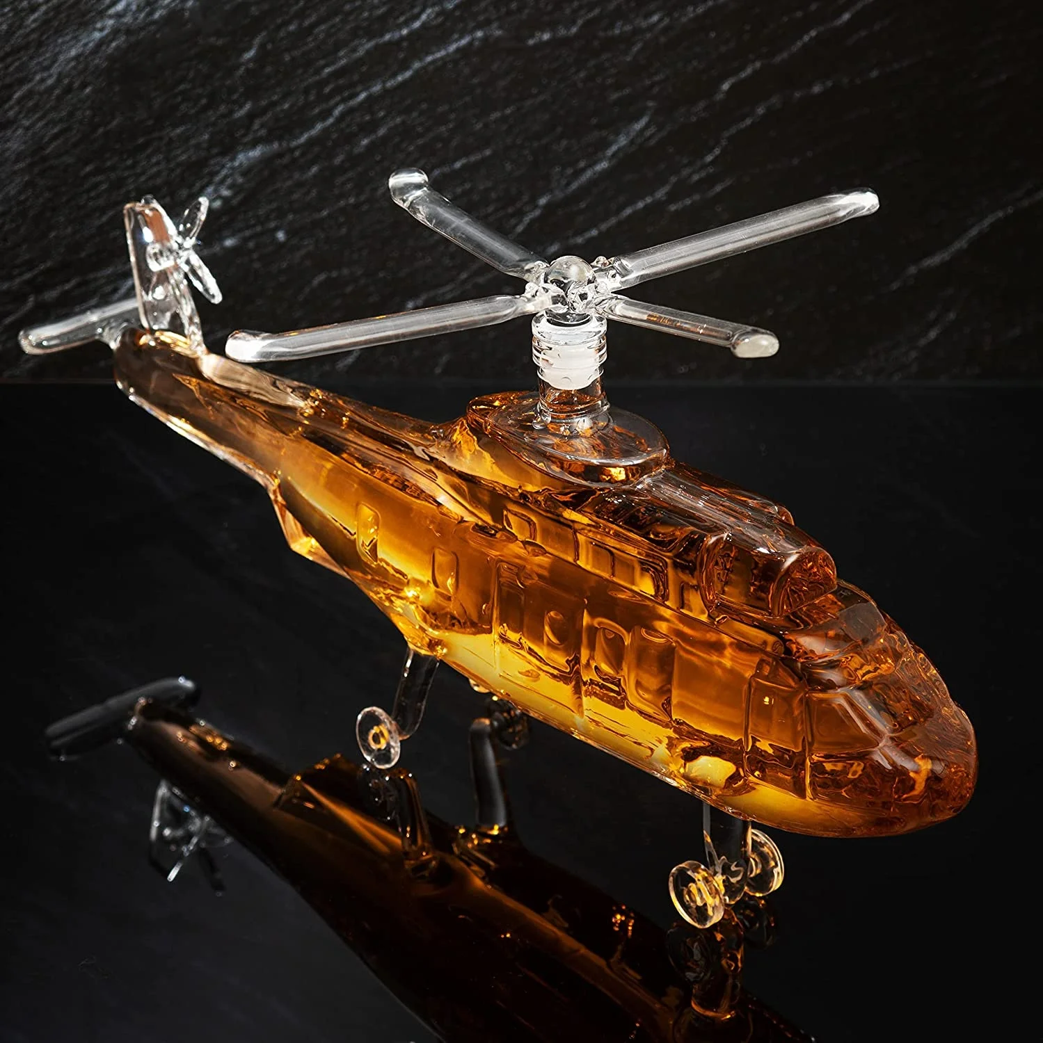 Handmade Airplane Shaped Glass Whiskey Bottle 750ml Glass Wine Decanter