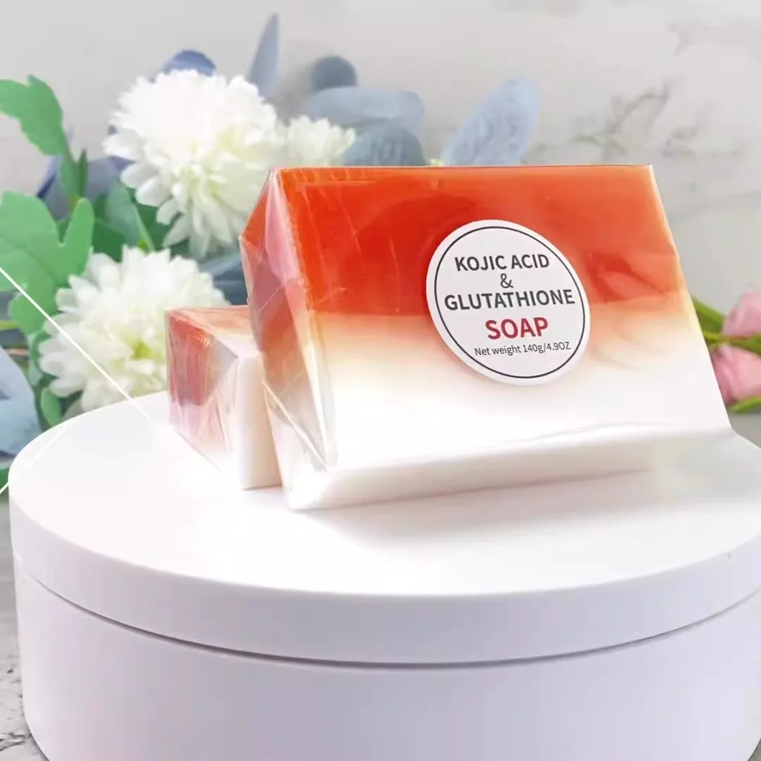 Custom Glutathione Kojic Acid Handmade Soap Factory Wholesale Price for Skin Whitening Deep Cleansing Hands Face Body