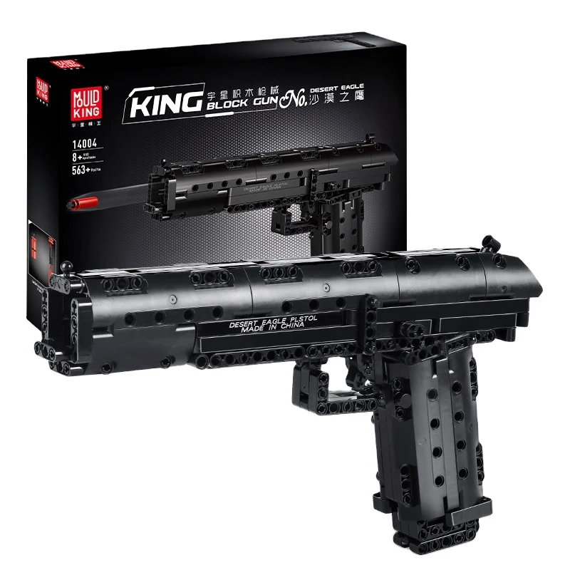 Форма King 14004 Desert Eagle строительный пистолет игрушки «сделай сам» пластиковые строительные блоки для детей Экологически чистая цветная коробка
