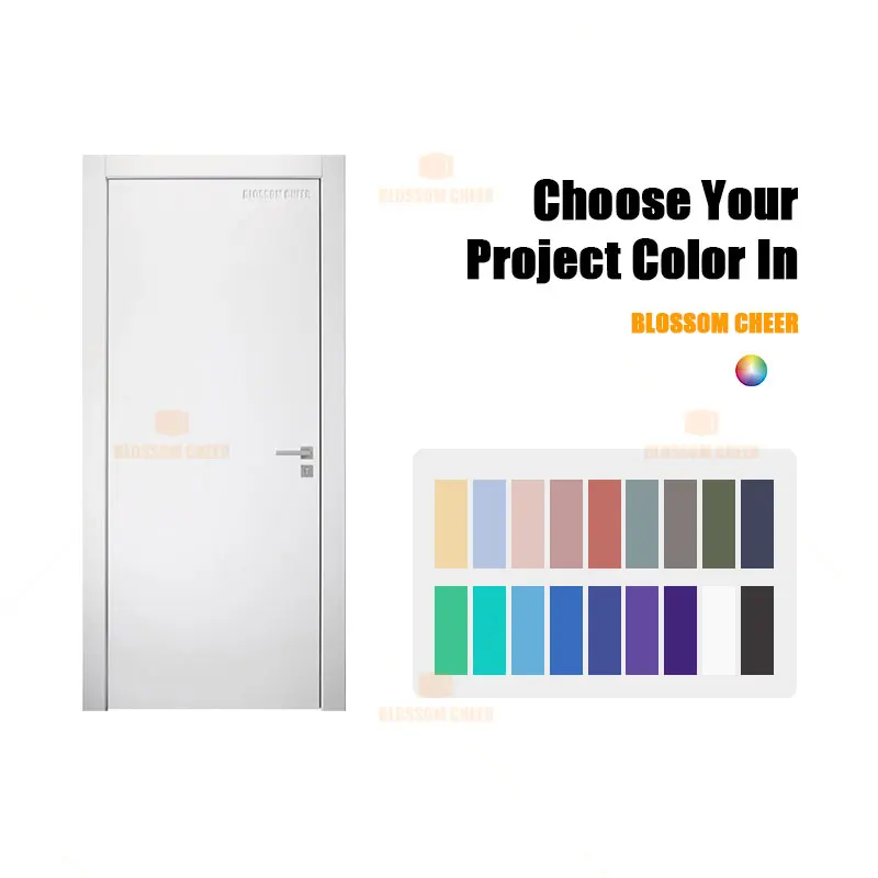 Hot Sale Design Water-Proof Anti-corrsion Mold White Color Interior Washroom Room Bathroom Toilet WPC Door For Houses Internal