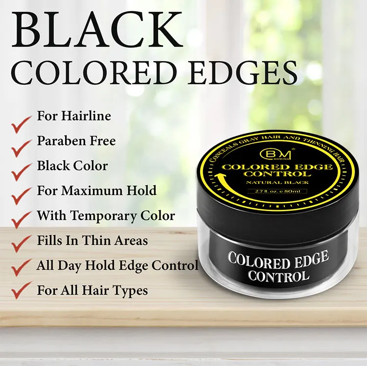 24 hours super strong hold oil based tinted edge control personal colored edge control for black women