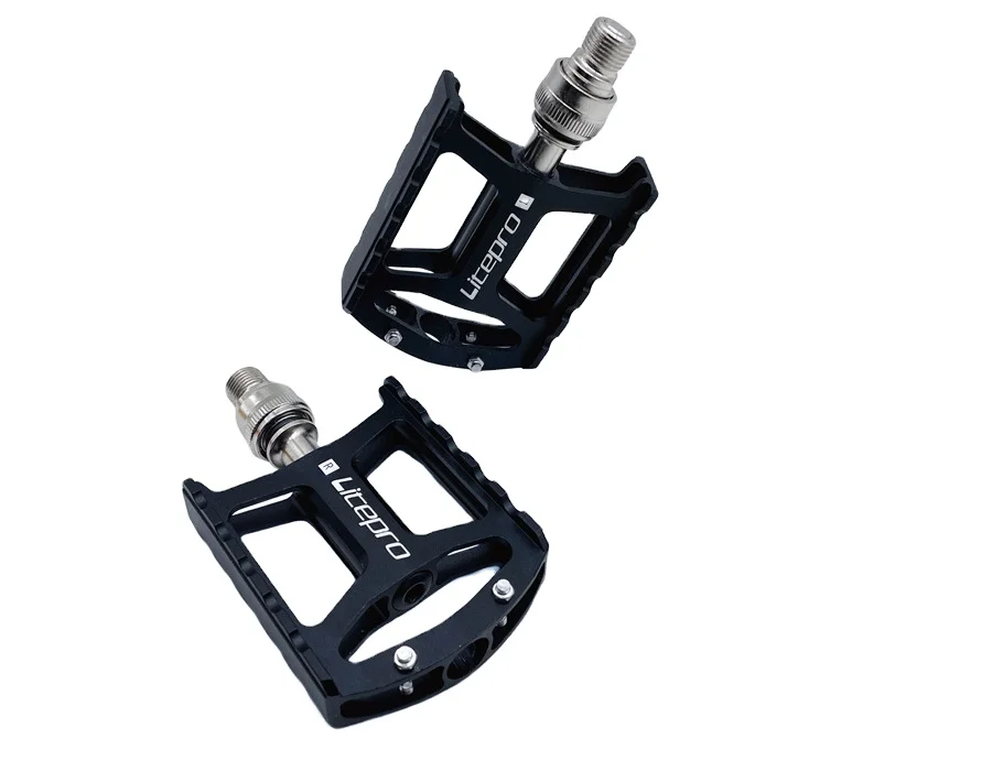 Litepro Hollow Bearing 412 Bicycle Pedals MTB Road Bike Non-slip Ultralight Sealed Aluminum Alloy Pedal For Brompton Bike Parts