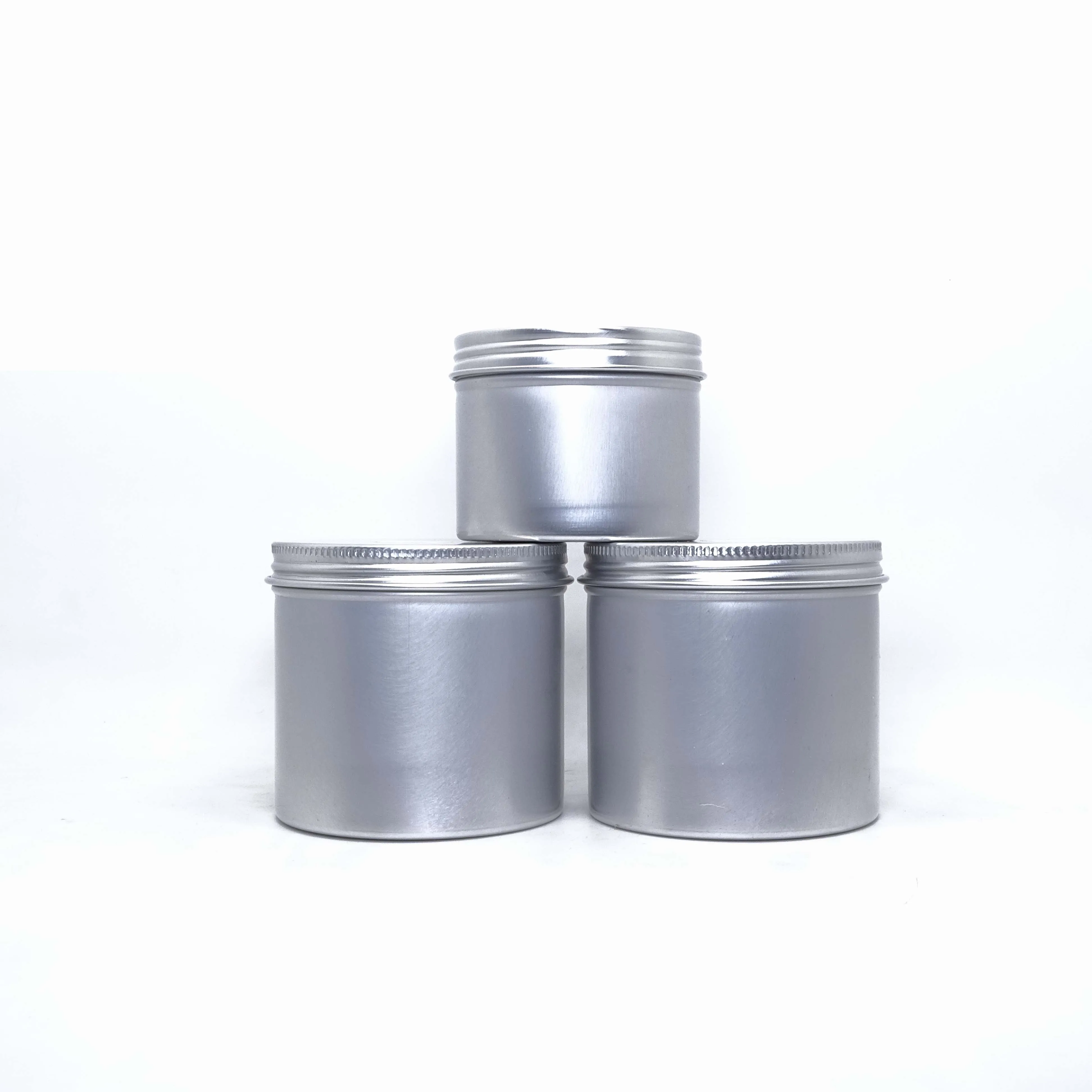 2019 Hot Selling Screw Airtight Top Lid Round Aluminum Tin Can Metal  Box For Candy