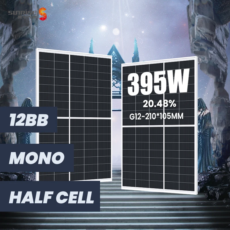 
TUV CE BIS 405W 400W 395W 390W 385W OEM ODM 210mm 12BB 80 cells perc half cell solar power panel manufacturers panelsolar 