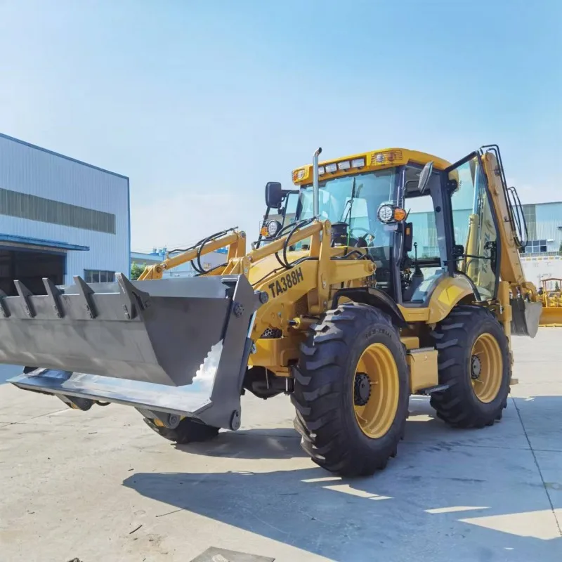 4 Wheel Steer Hydraulic Multi-Purpose 2.5T 2.5 ton CE Approved Front End Tractor 4WD Backhoe Loader.
