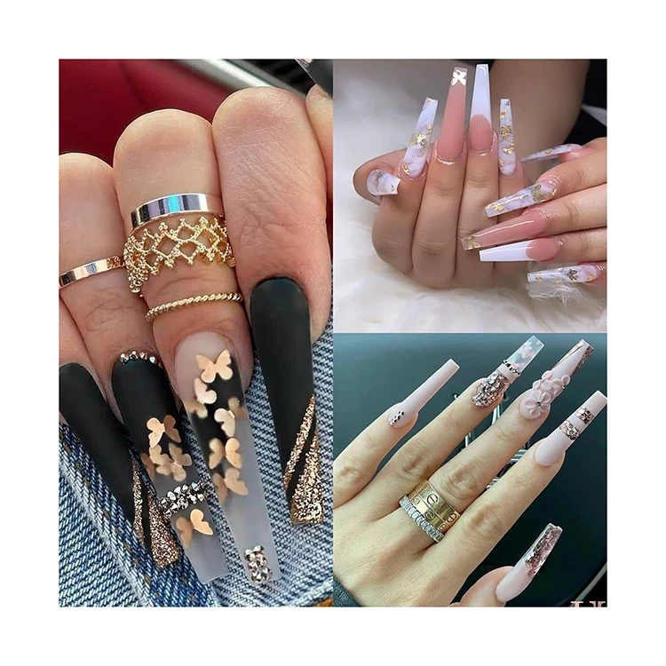 Половина крышка маникюрного салона, накладные ногти гроб французский patckaging дизайн накладные ногти