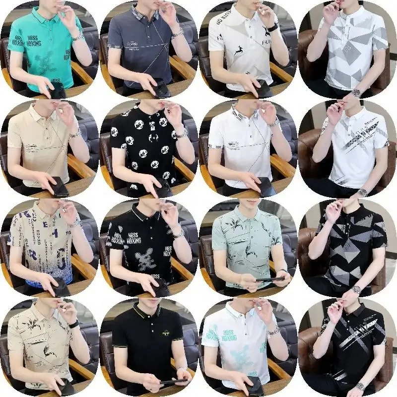 4 color Asian size Custom printed logo T-shirt uniform Plus size blank plain sport Golf polo shirt for men