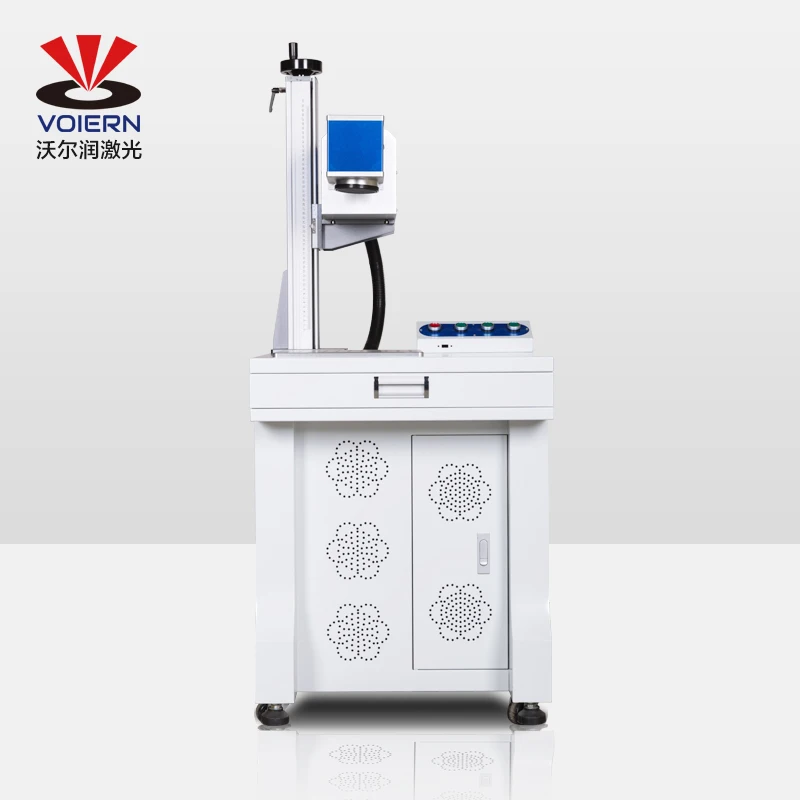 Voiern 20w 30w 50w fiber laser marking machine portable automatic nameplate sign serial number vin numberplate fibee