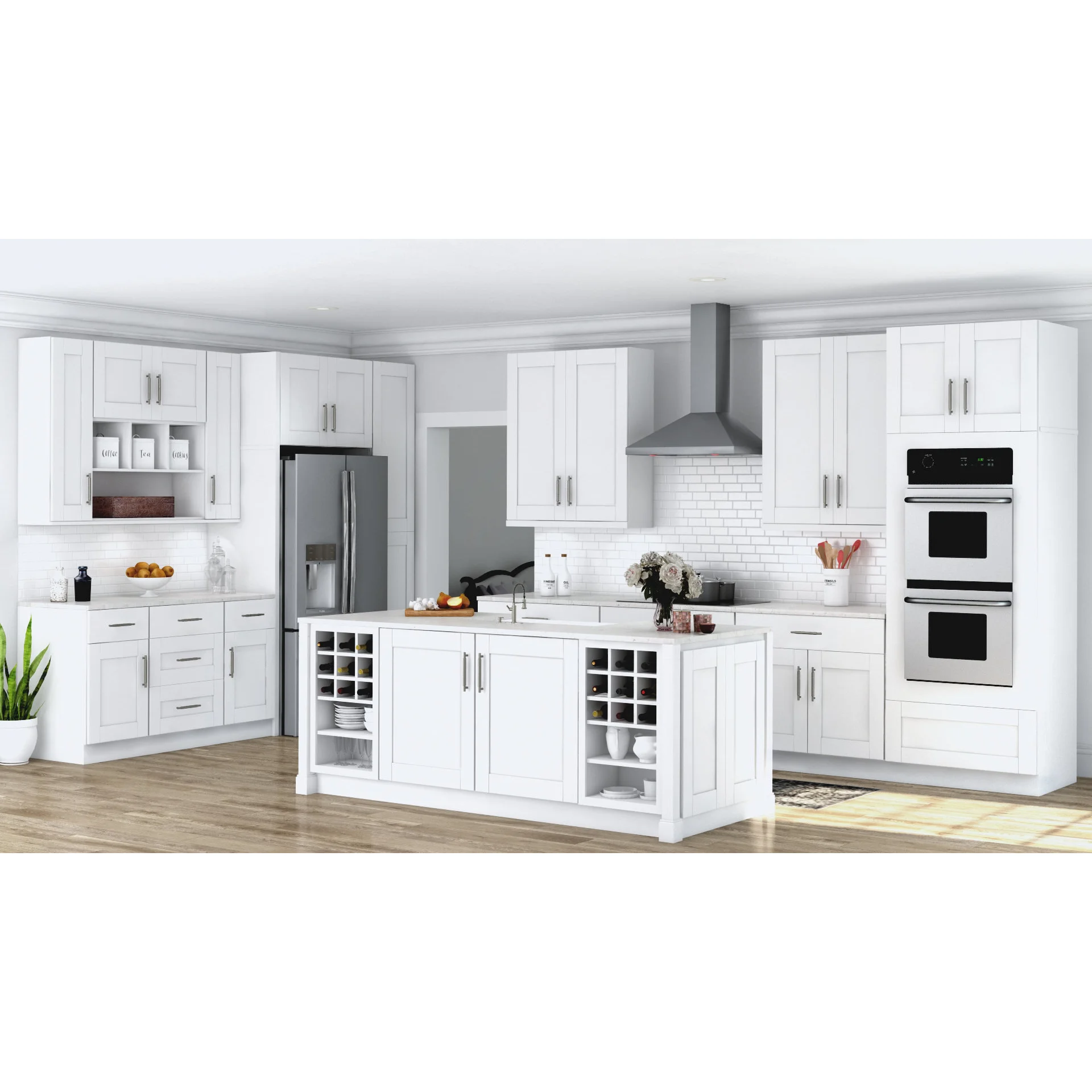 New design modern white cocina cupboard/kitchen cabinet design/wooden custom kitchen cabinets with quartz countertop