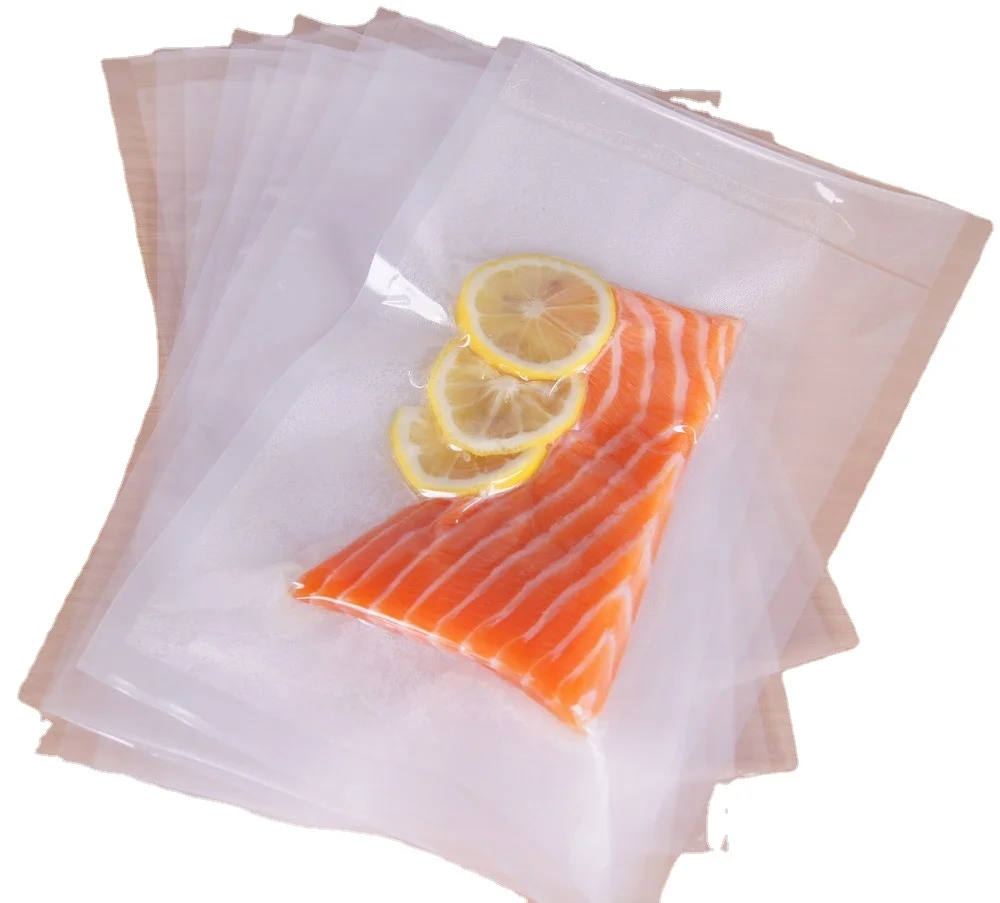 Biodegradable BPA free small custom plastic package smoked fish packaging Vacuum Bag heavy duty Food Storage pouch