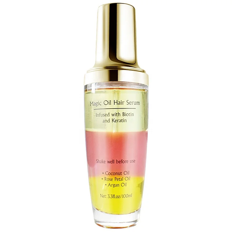 OEM private label magic oil hair care essence special design 3 oil mixed rose nourish smooth hair dry hair repair