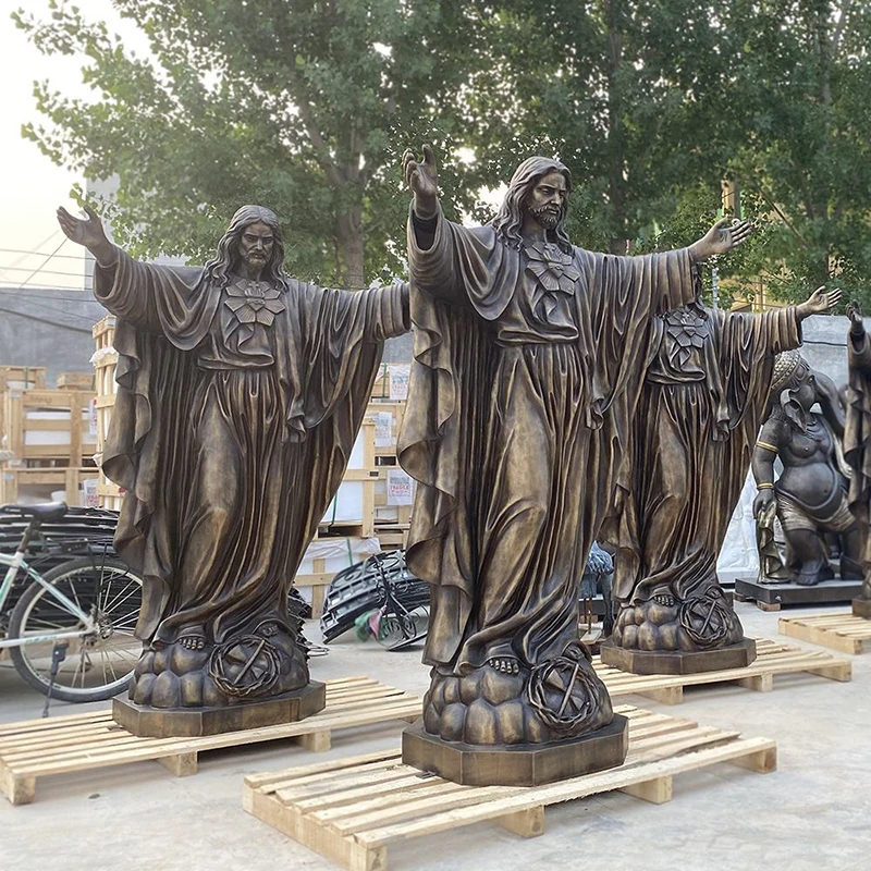 В натуральную величину статуя Христа церковное украшение католическая религиозная скульптура бронзовая Иисуса