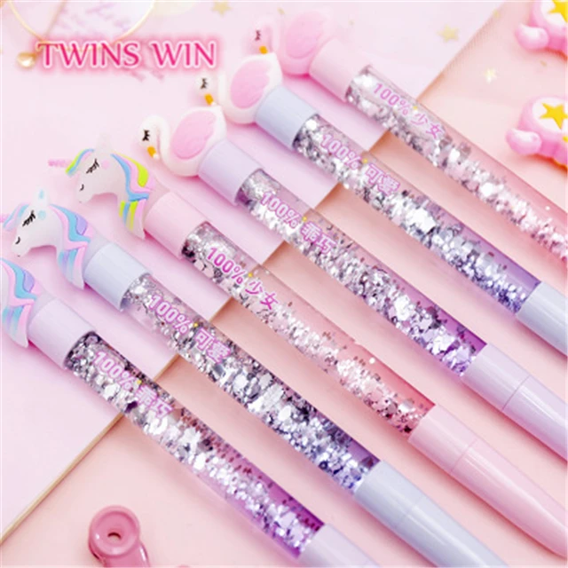 Cartoon oil sanding unicorn gel pen office stationery cute creative gelpen  2058