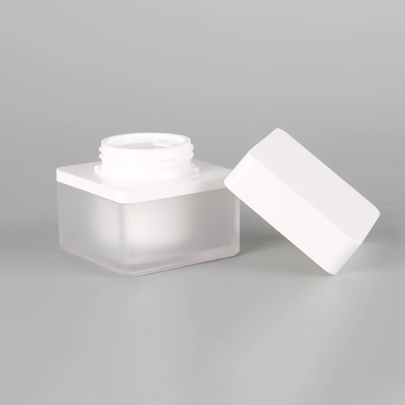 
Free Sample New matte transparent Square 30ml 50ml Jar 2020 New design 
