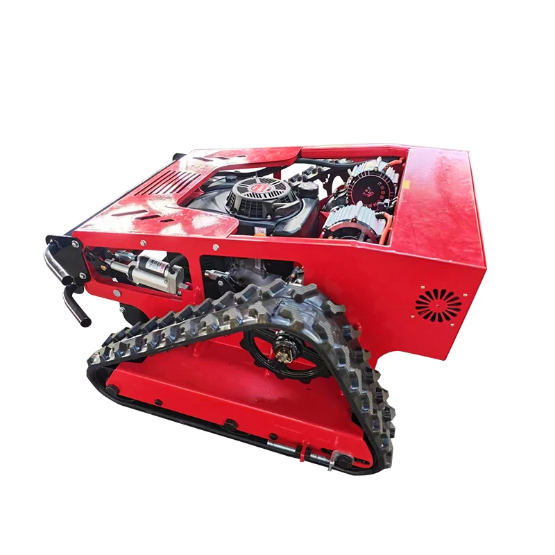 Municipal Green Mower Gasoline Powered Wireless Remote Control Crawler Lawn Mower Slope Mower