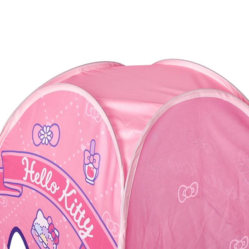 Popular Kids Indoor Children Tunnel Outdoor Playhouse Game Toy Tent Kitty Pink Cartoon Girl Play Tent