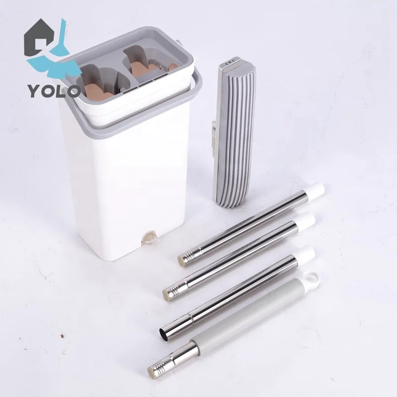 Super absorbent bathroom floor cleaning sponge mop and bucket