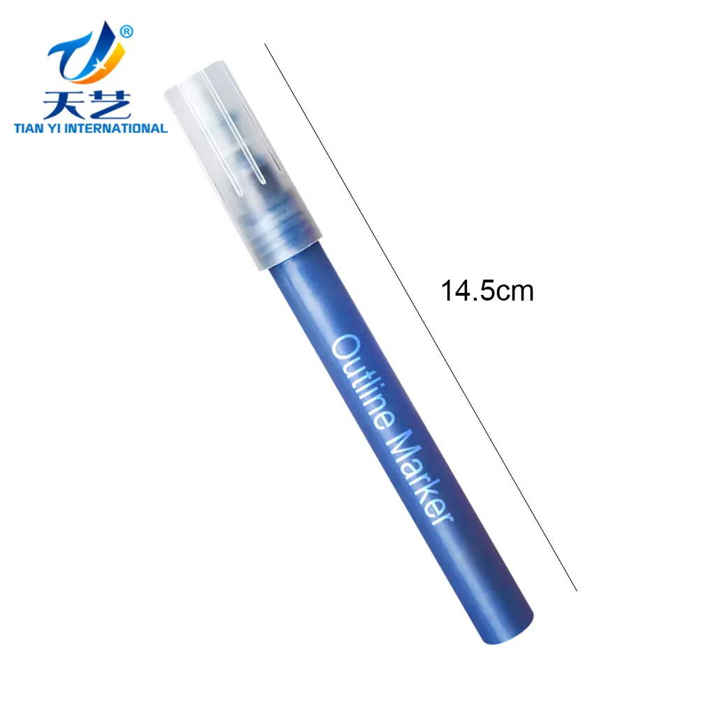 
Double Line Pen Fluorescent Glitter Marker Pen Outline Pen Stationery for Card Making, Birthday Greeting, Scrap Booking, 