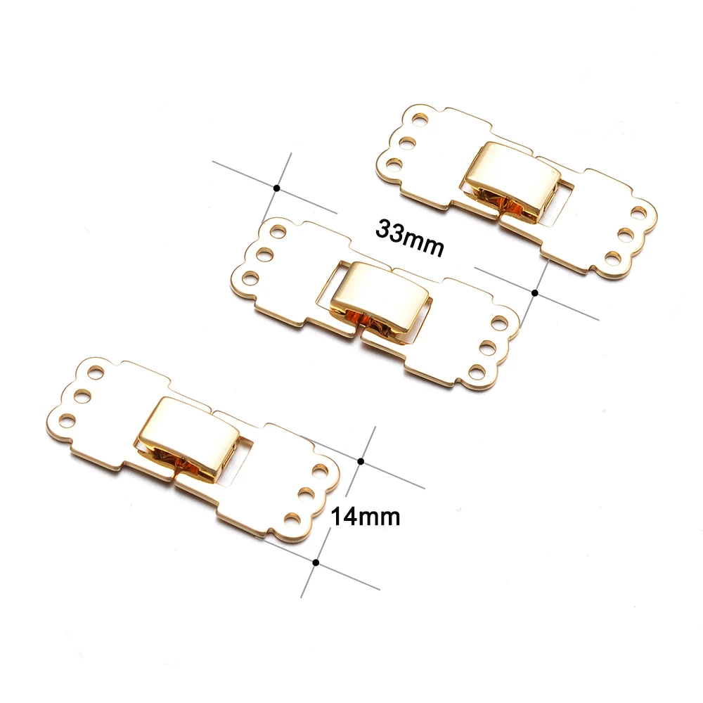 Trendy 18K Gold Plated Multi Strand Brass Clasp Necklace Fastener Bracelet Box Clasps Closures for Jewelry Making