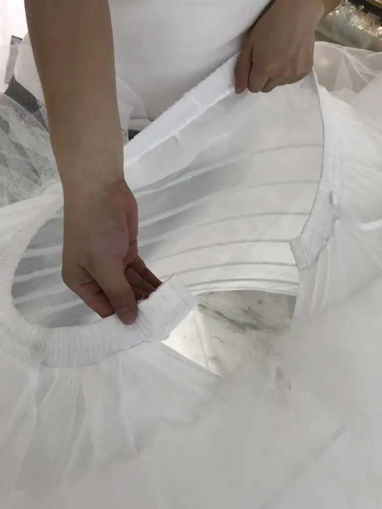 Hot sale top quality under wear underskirt puffy 7 hoops petticoat for ball gown Wedding dress bridal gown  MP779