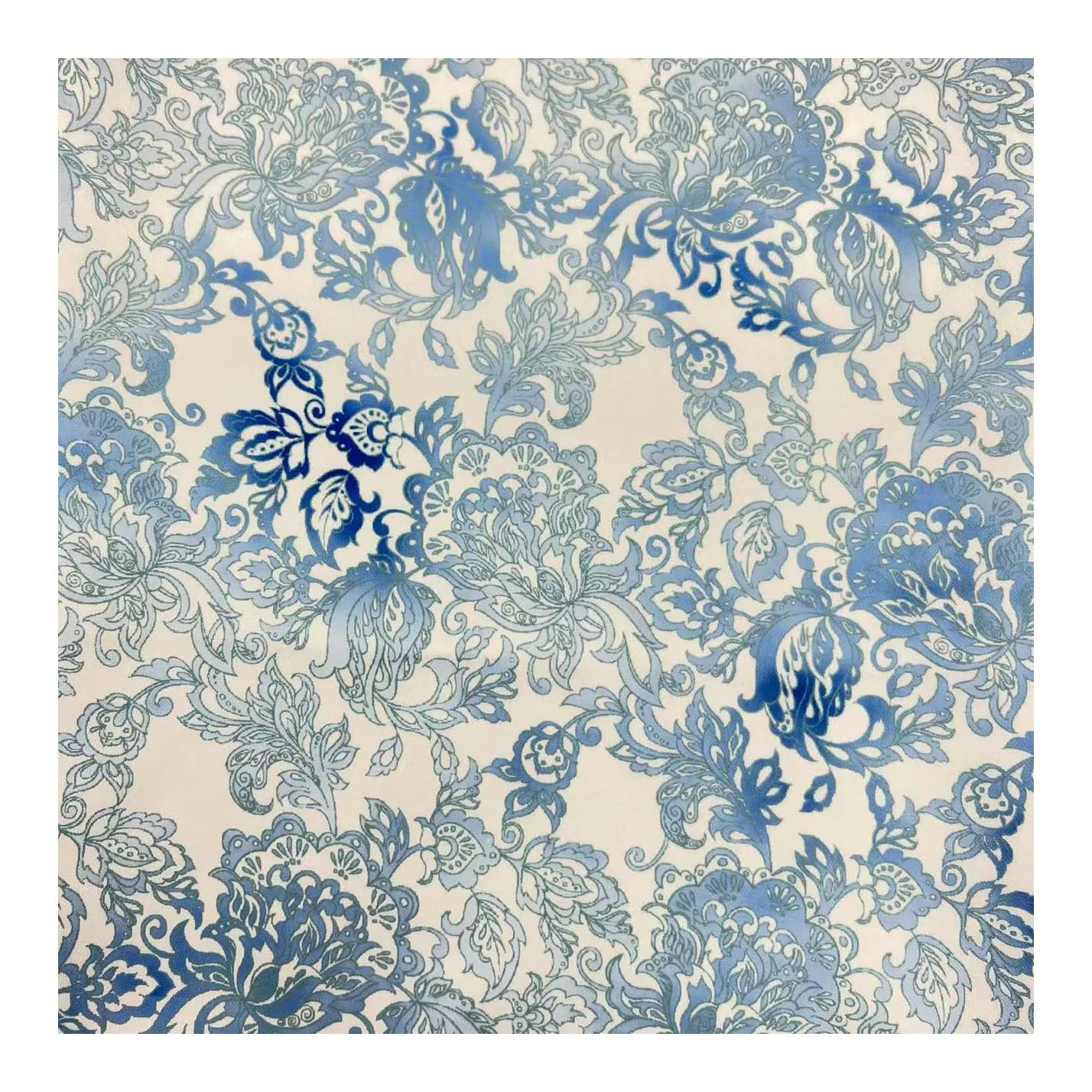 latest vintage floral style Design fabric,twill woven 100%polyester faux acetate satin printed fabrics For cloth