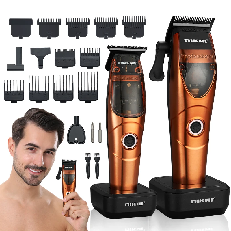 Suttik N-7778 Man Rechargeable Professional Hair Clippers Set With Charging Base Professional Barber For Beard Trimmer Bald Head