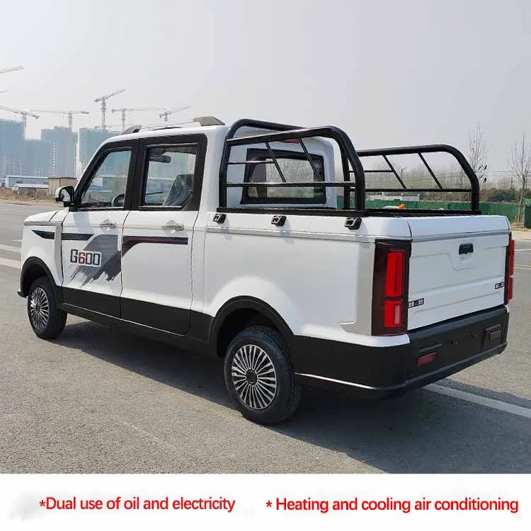Oil electric hybrid electric mini truck 72v long range mini pickup 4x4 household electric pickup truck cargo