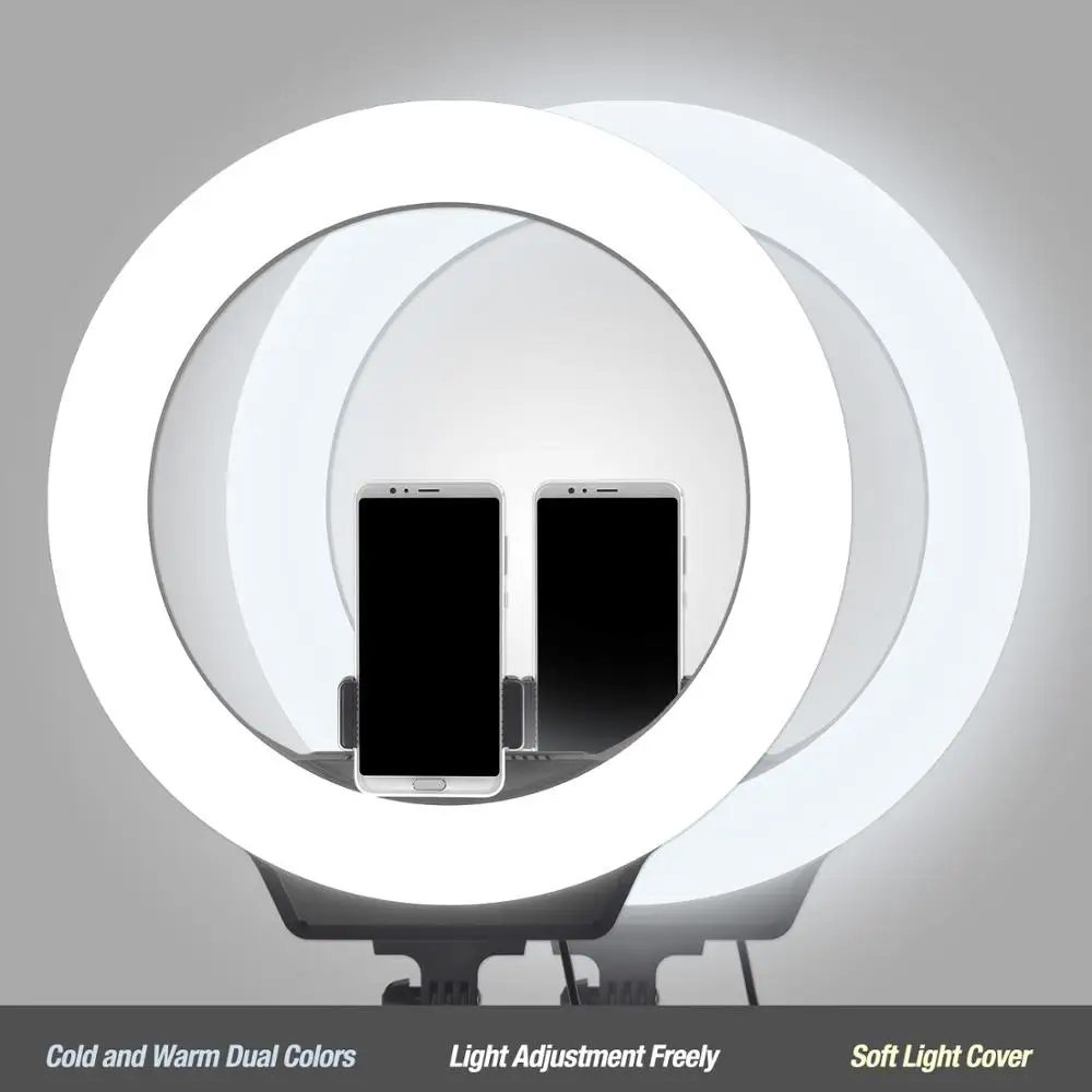 AFI hot 16 inch inner 16inch outer lighting setup Continuous Round  LED ring light