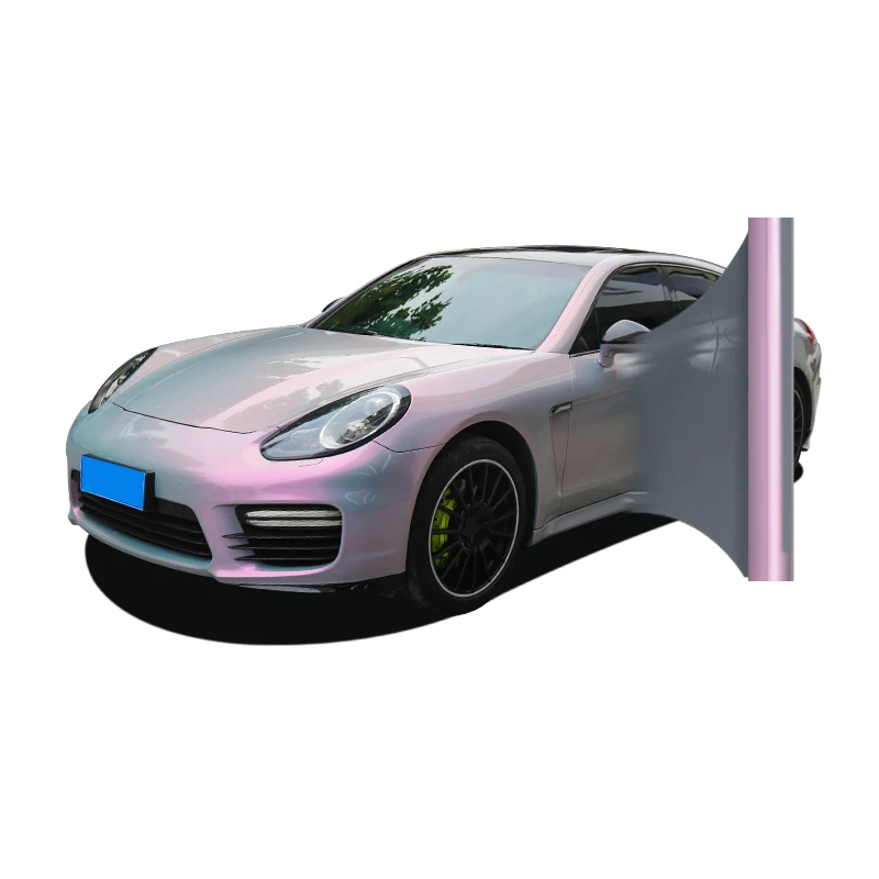 Chameleon Blue white Purple Double Color Glossy Candy Grey car wrapping PPF film Car Wrap Vinyl PVC Film Vehicle Warp Car Film