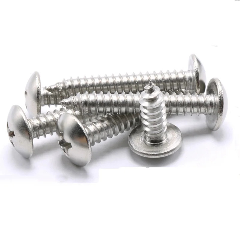 GB845 Cross-recessed pan oval head shape C stainless steel 304 self tapping screws ISO 7049