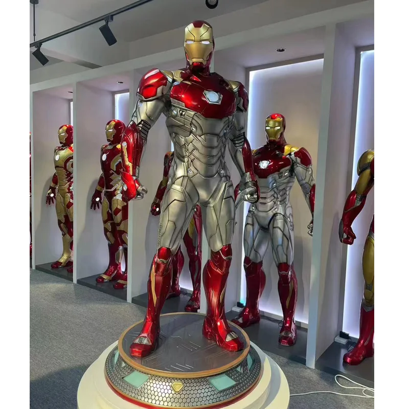 Large size ironman statue marvel movie action figure iron man resin crafts superhero sculpture shop decoration toys gifts