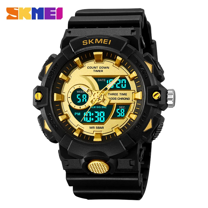 skmei 2225  waterproof men colorful outdoor digital analog sport watch outdoor