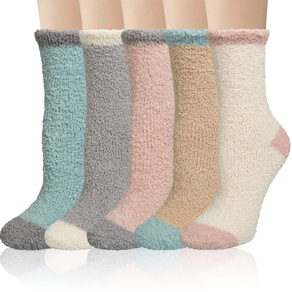 Factory Custom Chenille Socks Indoor Spa Socks Sleeping Socks